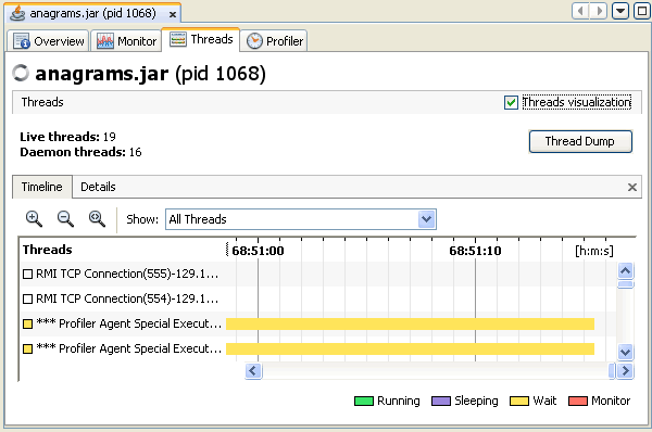 「Threads」タブのタイムラインのスクリーンショット